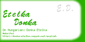 etelka donka business card